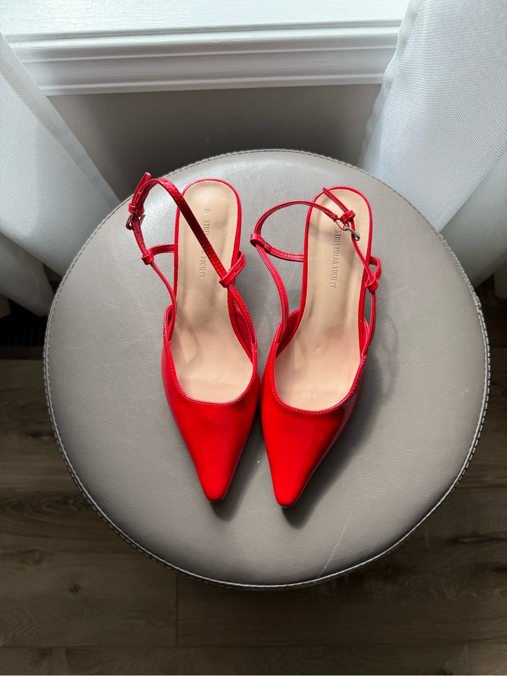 Charlotte Russe Red Pointed Slingback Heels